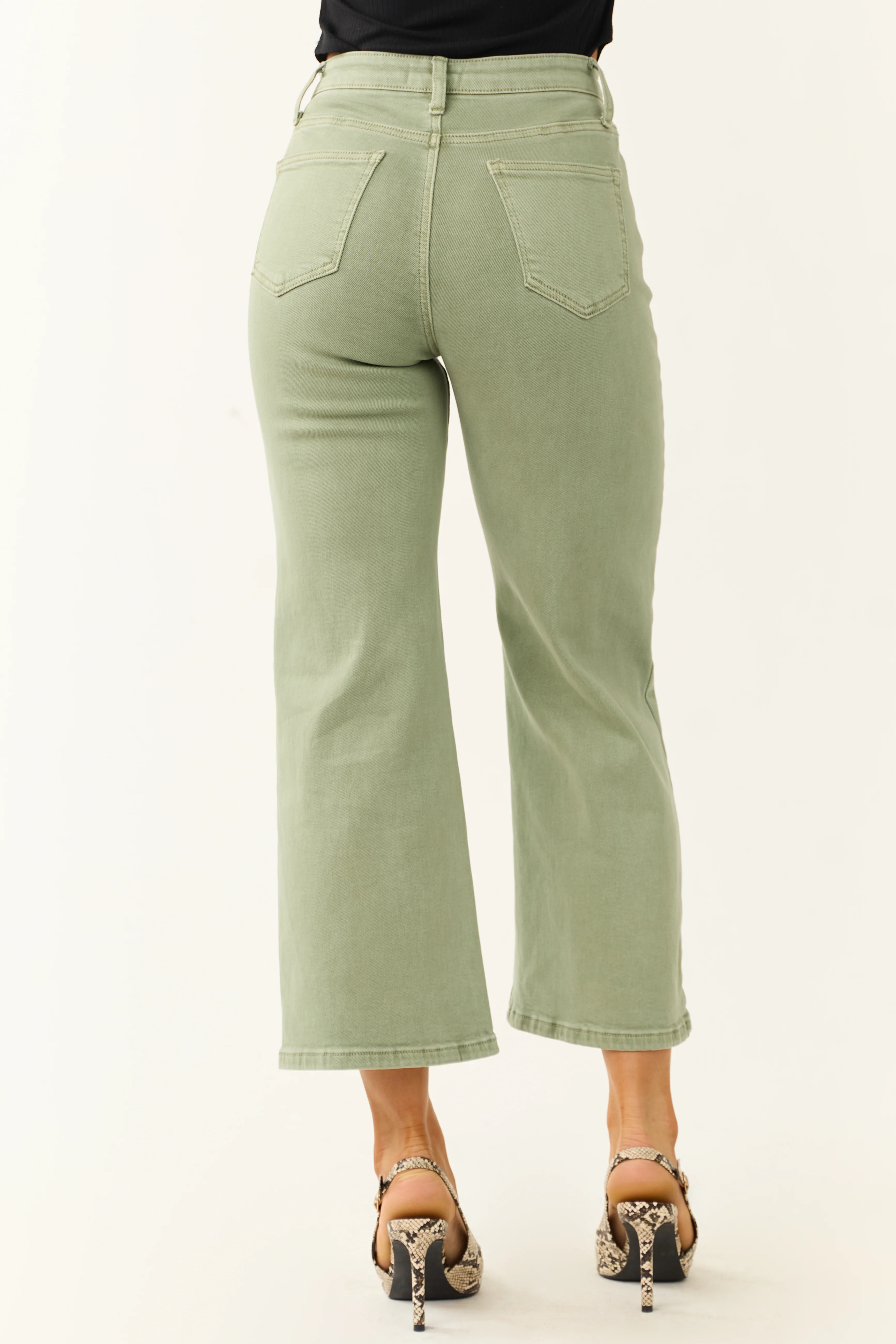 Special A Sage Tummy Control Wide Leg Jeans - Image 5