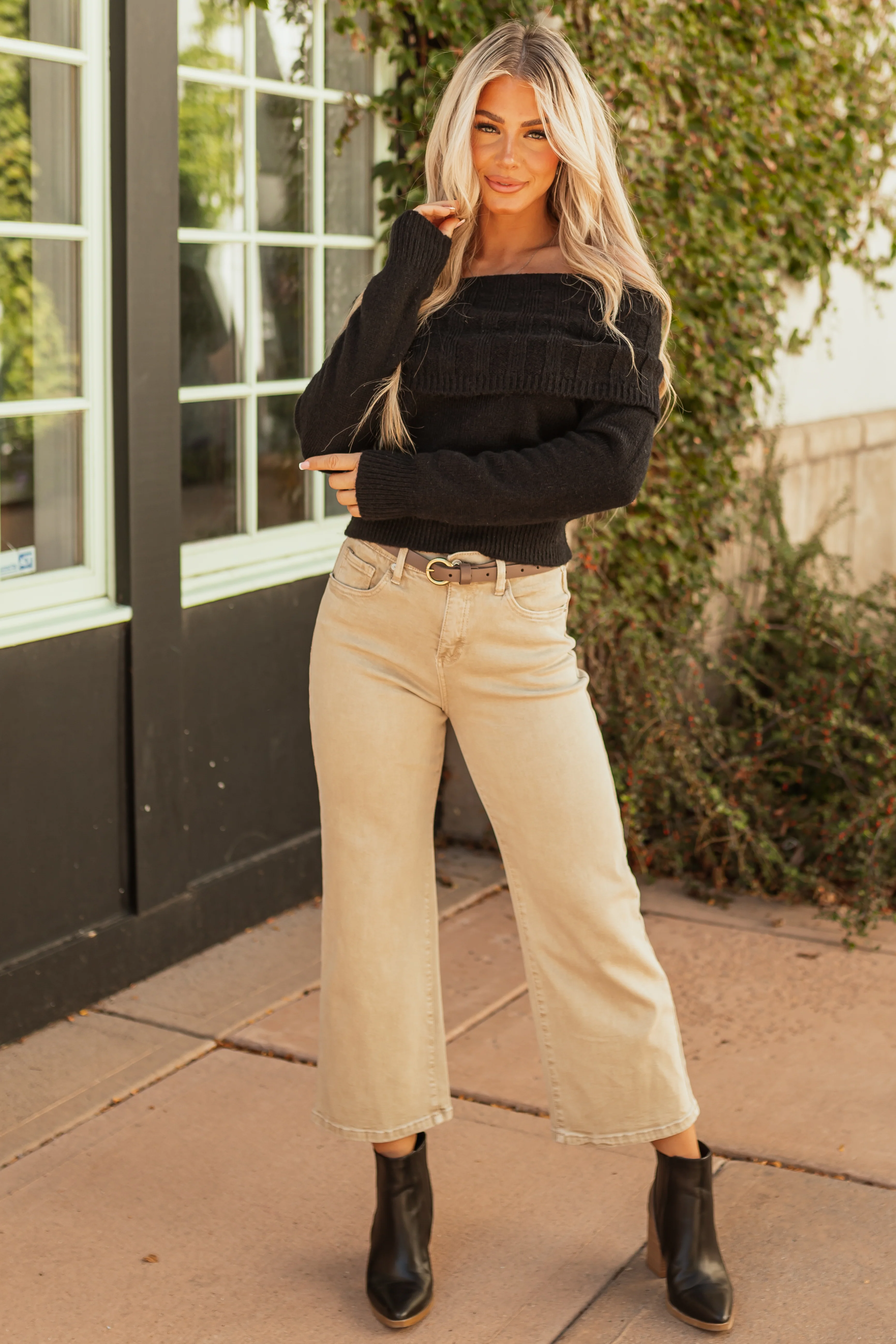 Special A Sand Tummy Control Wide Leg Jeans - Image 2