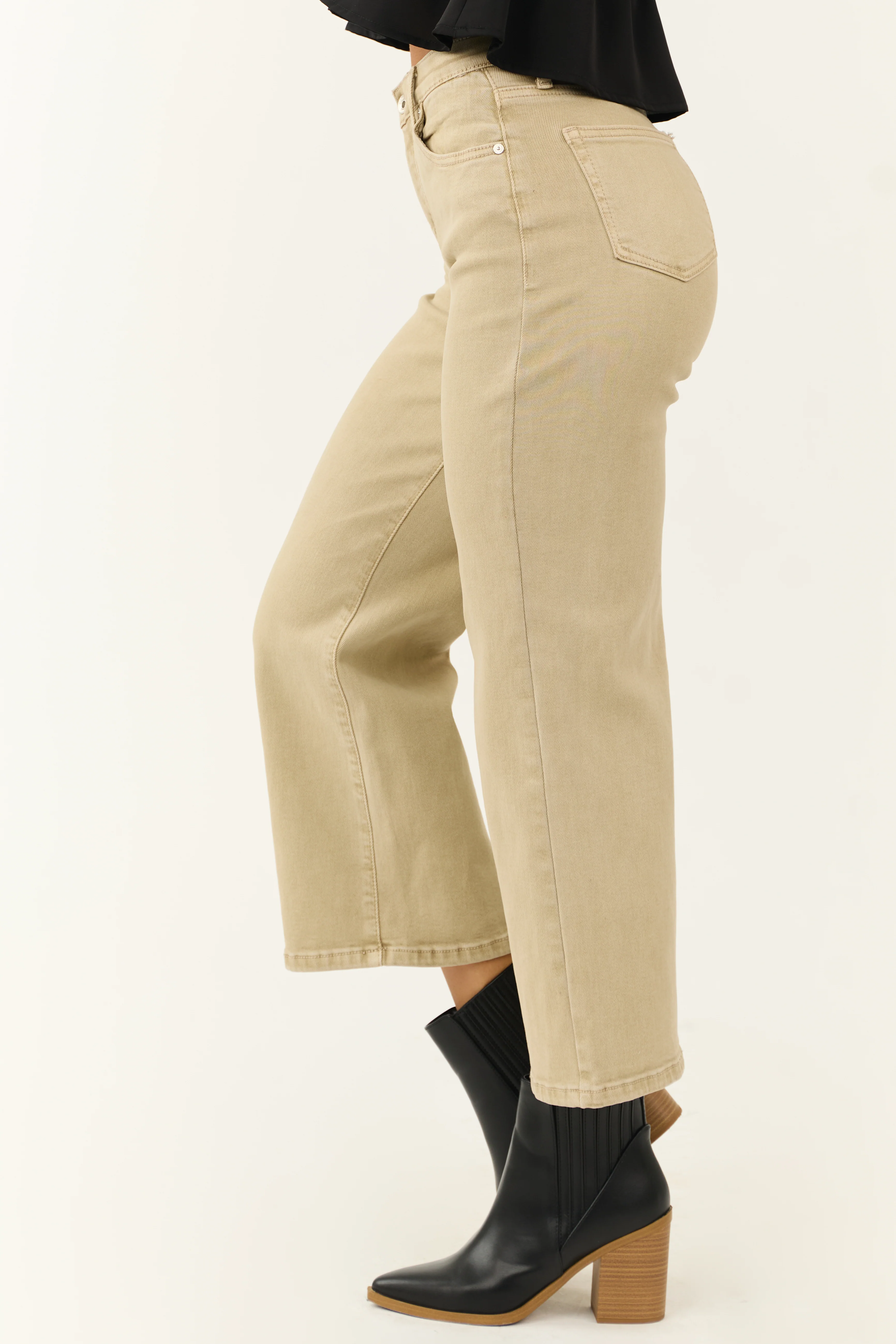Special A Sand Tummy Control Wide Leg Jeans - Image 4