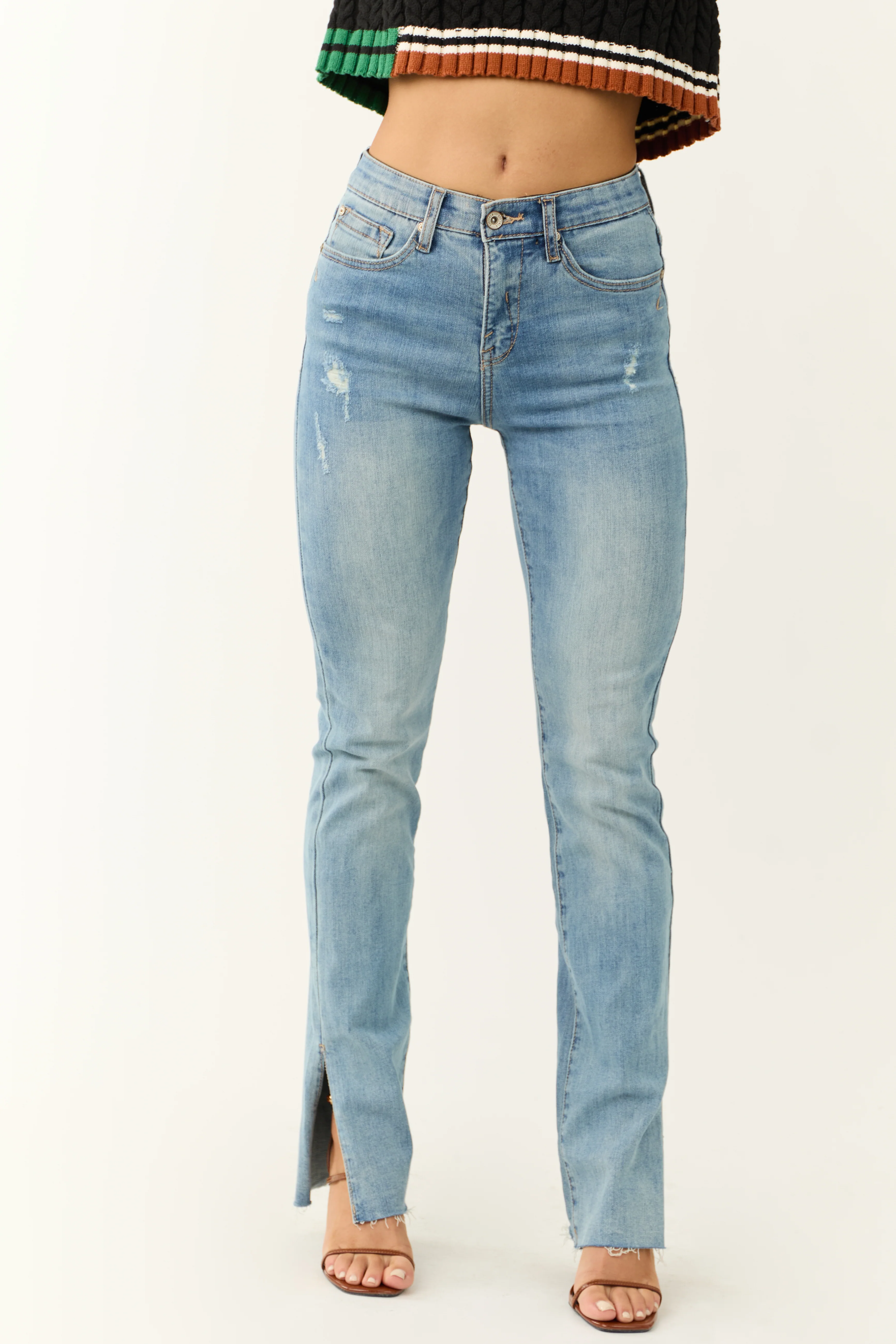 Special A Tummy Control Slim Bootcut Jeans - Image 3