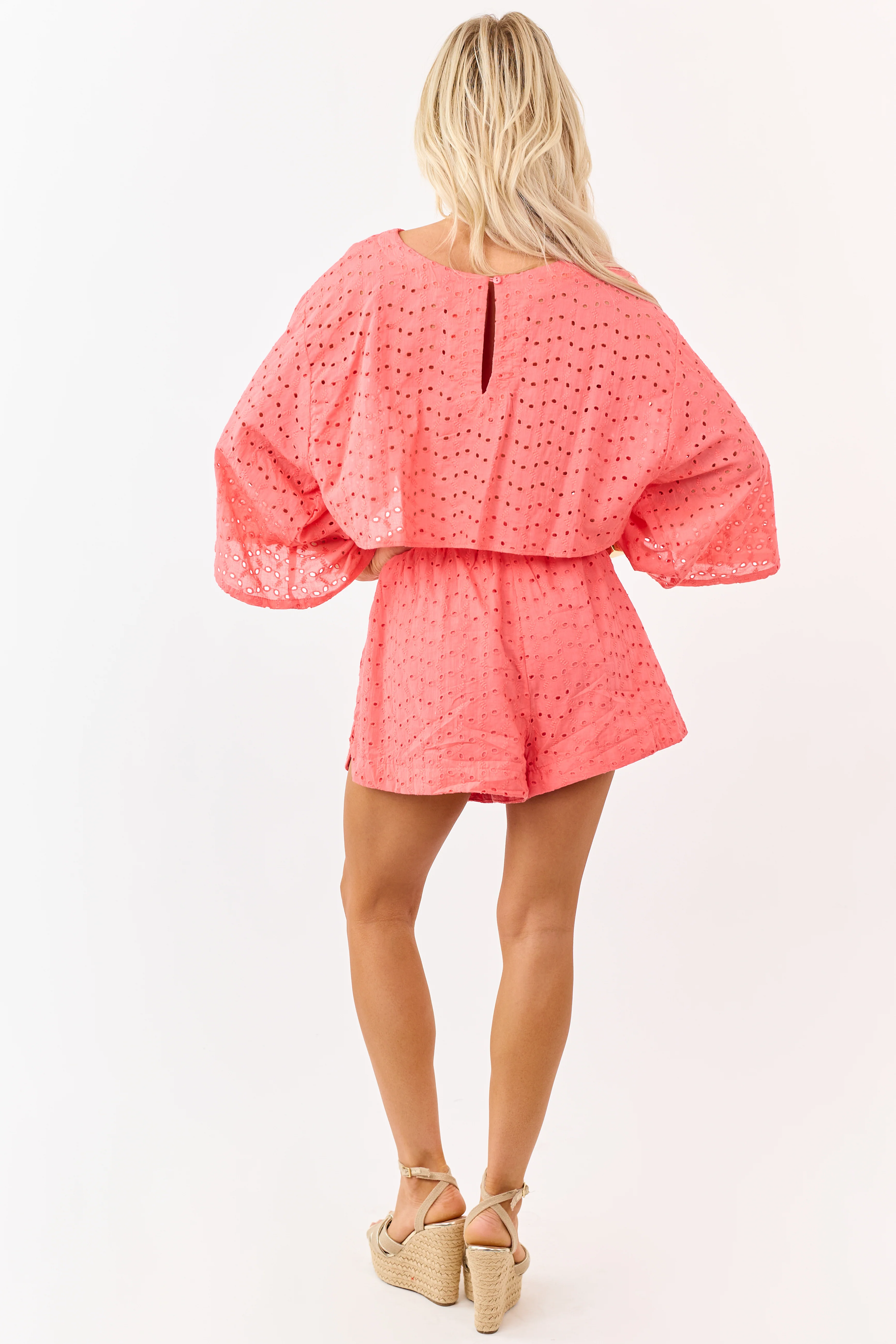 Watermelon Eyelet Cotton Boxy Top and Shorts Set - Image 7